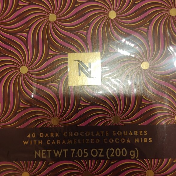 Nespresso Other - Nespresso Dark Chocolate Squares Caramelised Cocoa Nibs 2025 Limited Edition